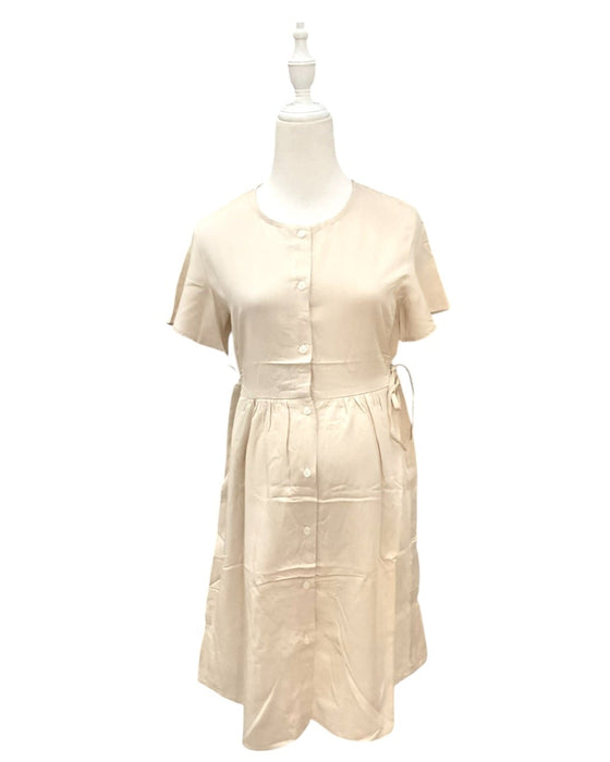 A Beige Short Sleeve Dresses from Dear in size Maternity-S for maternity. (Front View)