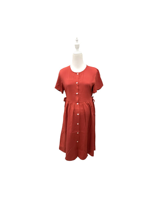 A Red Short Sleeve Dresses from Dear in size Maternity-S for maternity. (Front View)