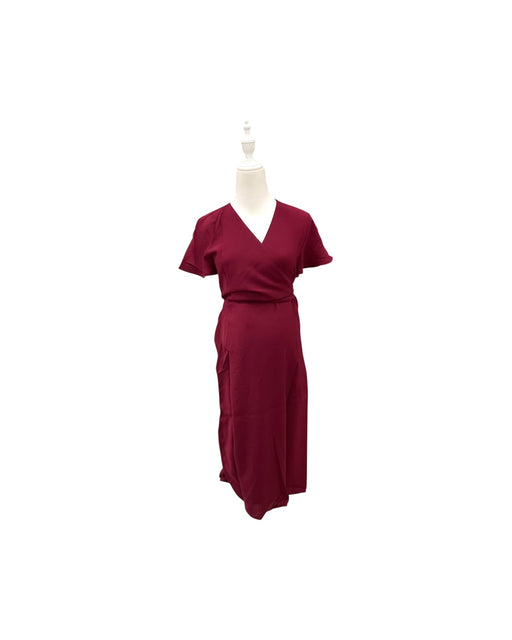 A Burgundy Short Sleeve Dresses from Dear in size Maternity-S for maternity. (Front View)