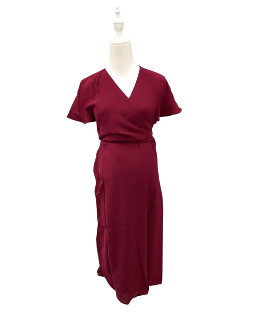 A Burgundy Short Sleeve Dresses from Dear in size Maternity-S for maternity. (Front View)