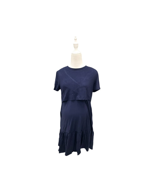 A Navy Short Sleeve Tops from Jump Eat Cry in size Maternity-S for maternity. (Front View)