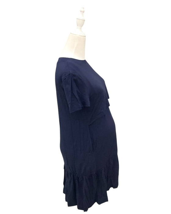 A Navy Short Sleeve Tops from Jump Eat Cry in size Maternity-S for maternity. (Back View)