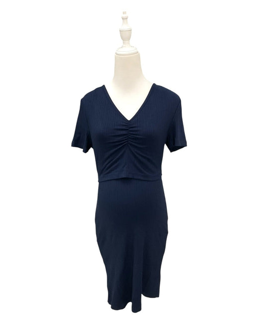 A Navy Short Sleeve Dresses from Jump Eat Cry in size Maternity-S for maternity. (Front View)