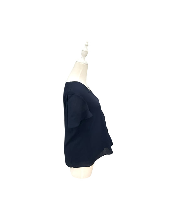 A Navy Short Sleeve Tops from Dear in size Maternity-S for maternity. (Back View)