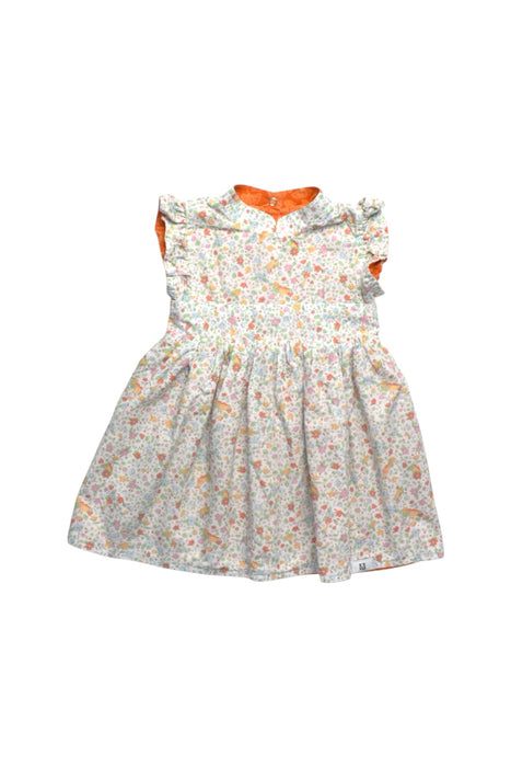 A Multicolour Sleeveless Dresses from Maison Q in size 12-18M for girl. (Front View)