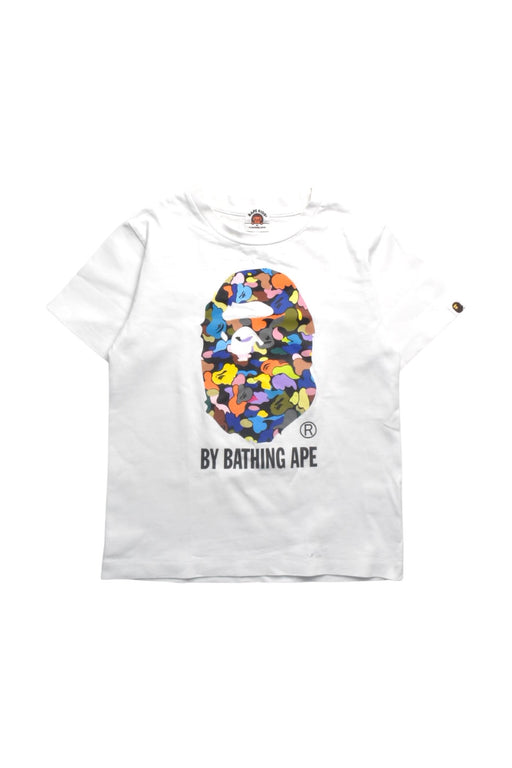 A White Short Sleeve T Shirts from Bape by A Bathing Ape in size 5T for boy. (Front View)
