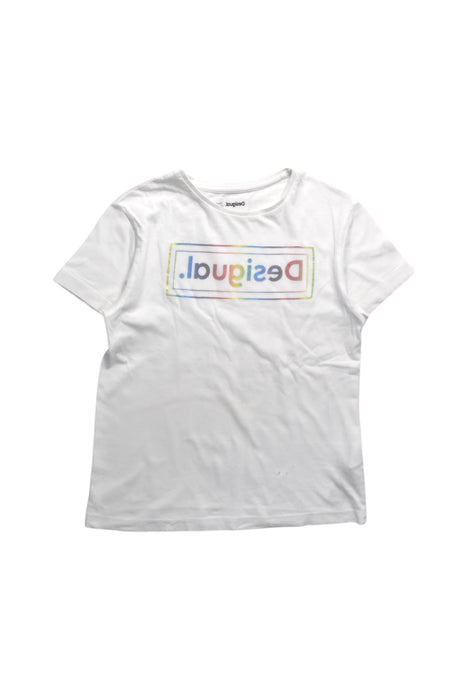 A White Short Sleeve T Shirts from Desigual in size 5T for girl. (Front View)
