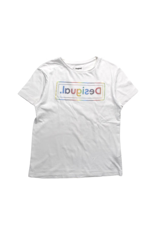 A White Short Sleeve T Shirts from Desigual in size 5T for girl. (Front View)