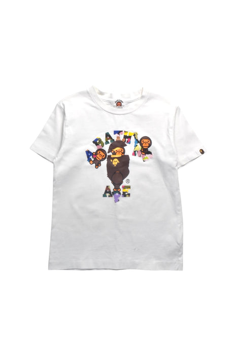 A White Short Sleeve T Shirts from Bape by A Bathing Ape in size 5T for boy. (Front View)