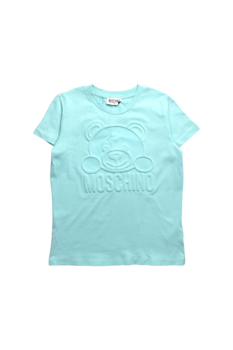 A Blue Short Sleeve T Shirts from Moschino in size 10Y for girl. (Front View)