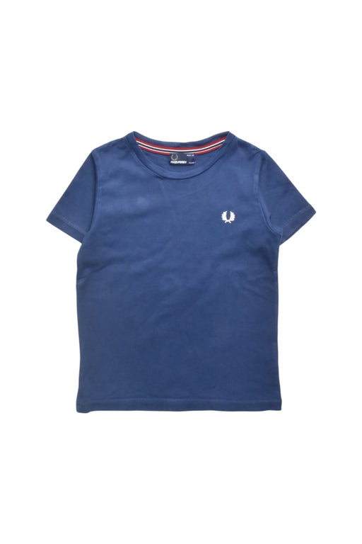 A Blue Short Sleeve T Shirts from Fred Perry in size 4T for boy. (Front View)