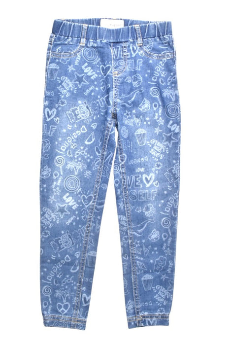 A Blue Jeggings from Desigual in size 5T for girl. (Front View)