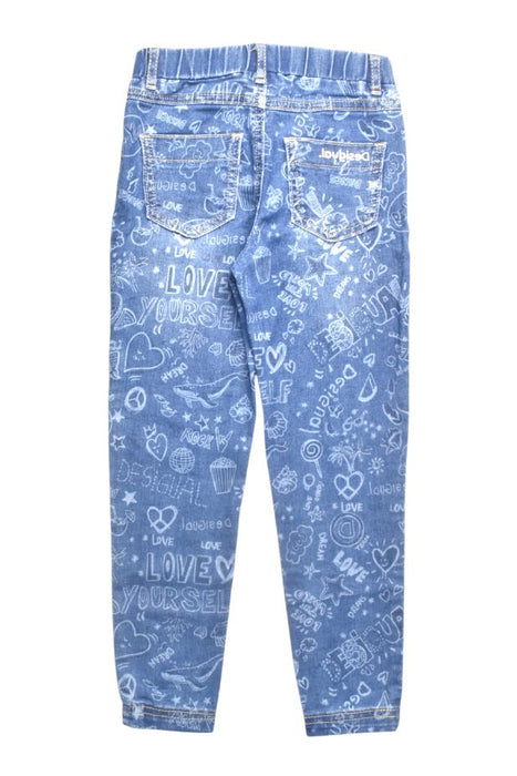 A Blue Jeggings from Desigual in size 5T for girl. (Back View)
