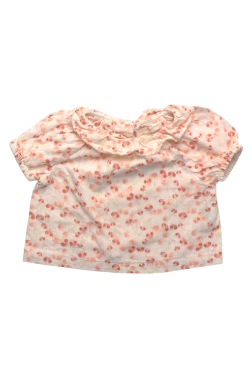 A Peach Short Sleeve Tops from Gingersnaps in size 6-12M for girl. (Front View)