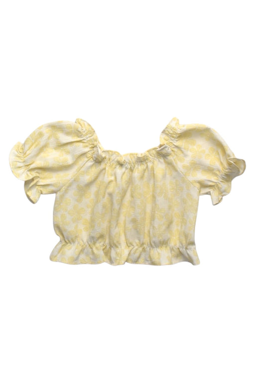 A Yellow Short Sleeve Tops from Seed in size 2T for girl. (Front View)