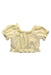 A Yellow Short Sleeve Tops from Seed in size 2T for girl. (Back View)