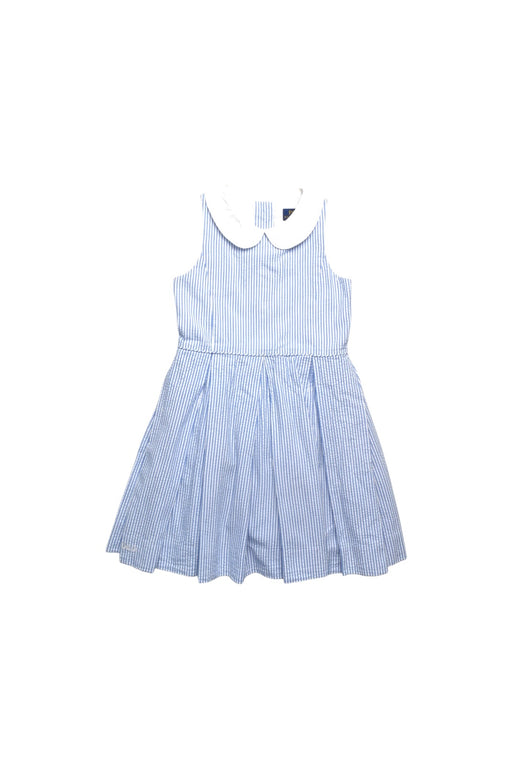 A Blue Sleeveless Dresses from Polo Ralph Lauren in size 5T for girl. (Front View)