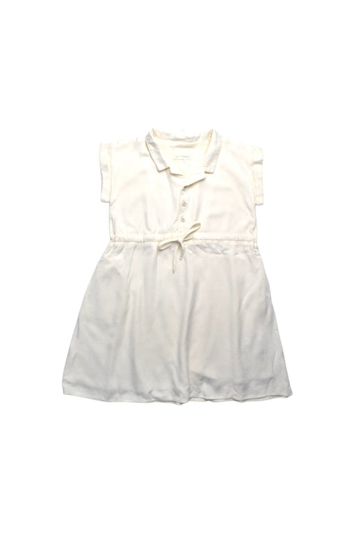 A White Short Sleeve Dresses from Our Mini Nature in size 5T for girl. (Front View)