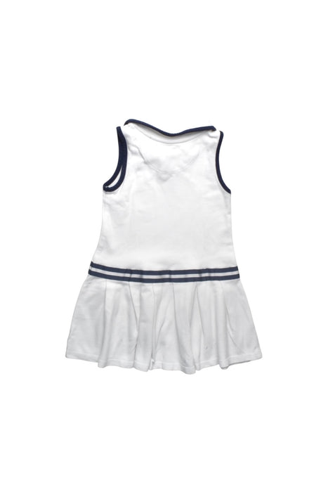 A White Sleeveless Dresses from Nautica in size 4T for girl. (Back View)