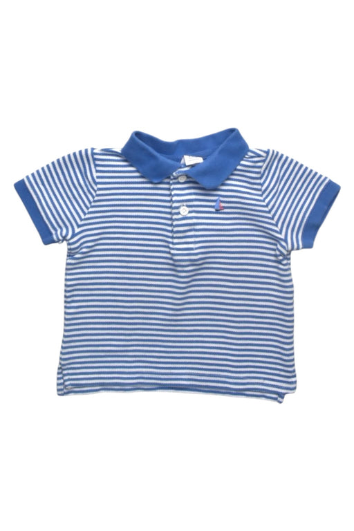 A Blue Short Sleeve Polos from Janie & Jack in size 6-12M for boy. (Front View)