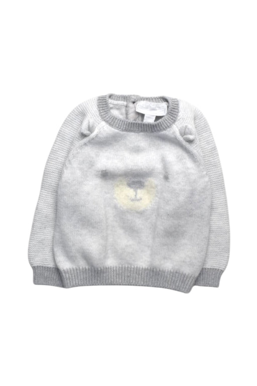 A Grey Knit Sweaters from The Little White Company in size 3-6M for boy. (Front View)