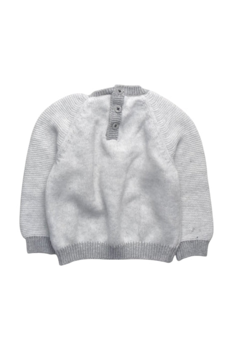 A Grey Knit Sweaters from The Little White Company in size 3-6M for boy. (Back View)