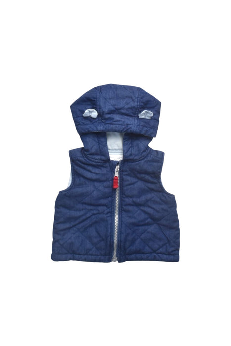 A Navy Outerwear Vests from The Little White Company in size 3-6M for boy. (Front View)