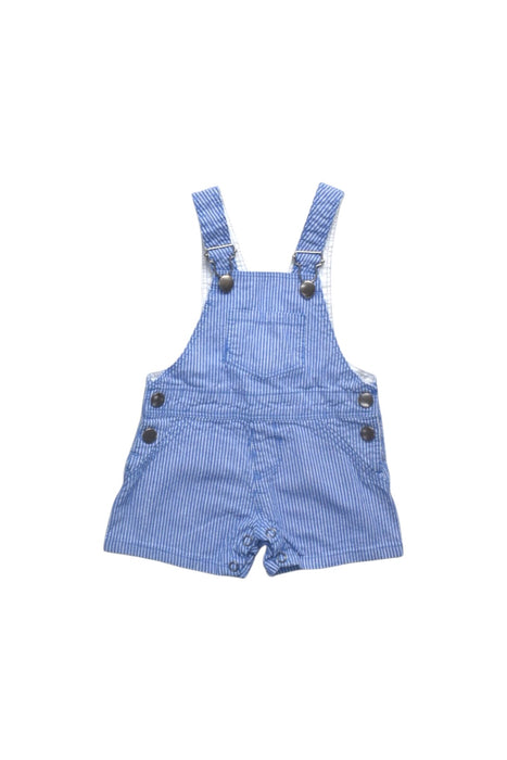 A Blue Overall Shorts from Seed in size 0-3M for boy. (Front View)