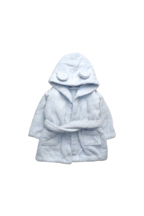 A White Bathrobes from The Little White Company in size 0-3M for boy. (Front View)