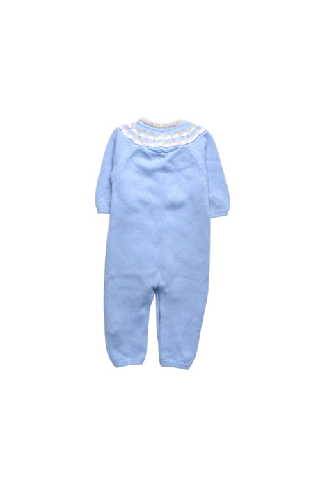 A Blue Long Sleeve Rompers from Chateau de Sable in size 0-3M for boy. (Back View)