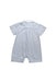 A White Short Sleeve Rompers from Chateau de Sable in size 3-6M for boy. (Back View)