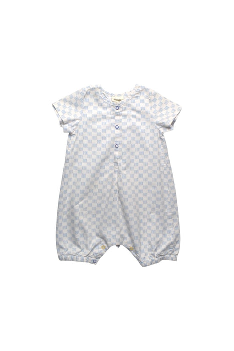 A White Short Sleeve Rompers from Hannabe in size 6-12M for boy. (Front View)