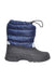 A Blue Winter Boots from Playshoes in size 6T for boy. (Front View)