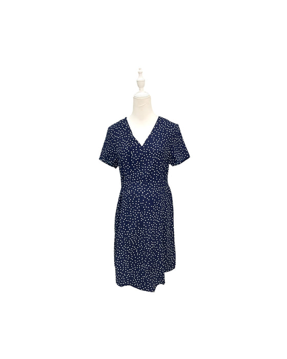 A Navy Short Sleeve Dresses from Dear in size Maternity-M for maternity. (Front View)