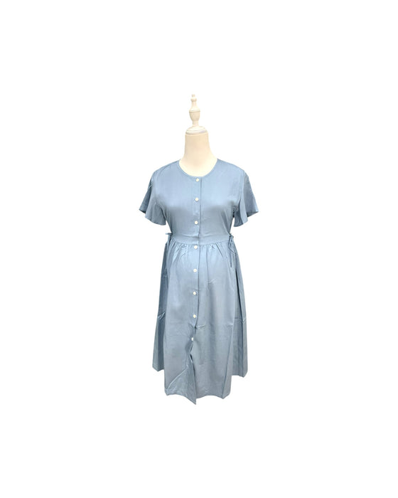 A Blue Short Sleeve Dresses from Dear in size Maternity-S for maternity. (Front View)