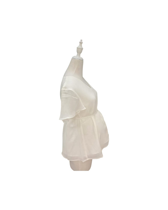 A White Short Sleeve Tops from Dear in size Maternity-S for maternity. (Back View)