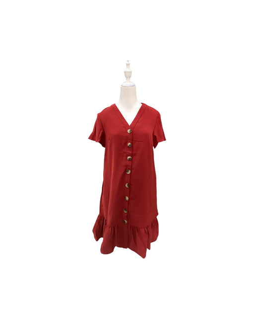 A Red Short Sleeve Dresses from Dear in size Maternity-S for maternity. (Front View)