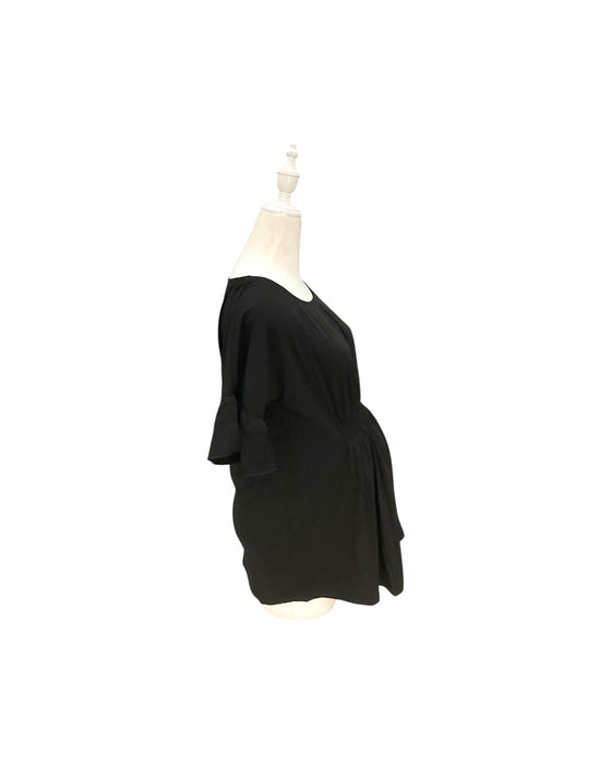 A Black Short Sleeve Tops from Jump Eat Cry in size Maternity-S for maternity. (Back View)