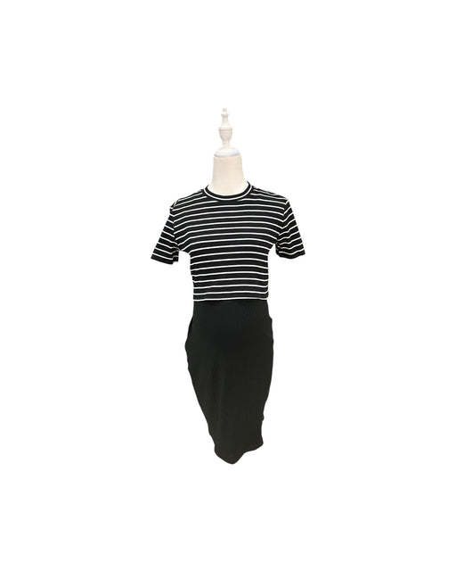 A Black Short Sleeve Dresses from Jump Eat Cry in size Maternity-S for maternity. (Front View)