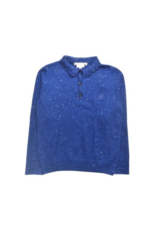 A Blue Long Sleeve Polos from Bonpoint in size 6T for boy. (Front View)