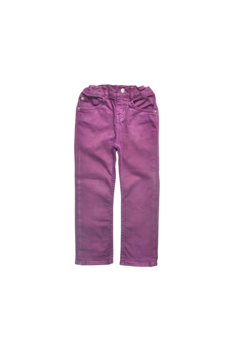 A Purple Jeans from Petit Bateau in size 3T for boy. (Front View)