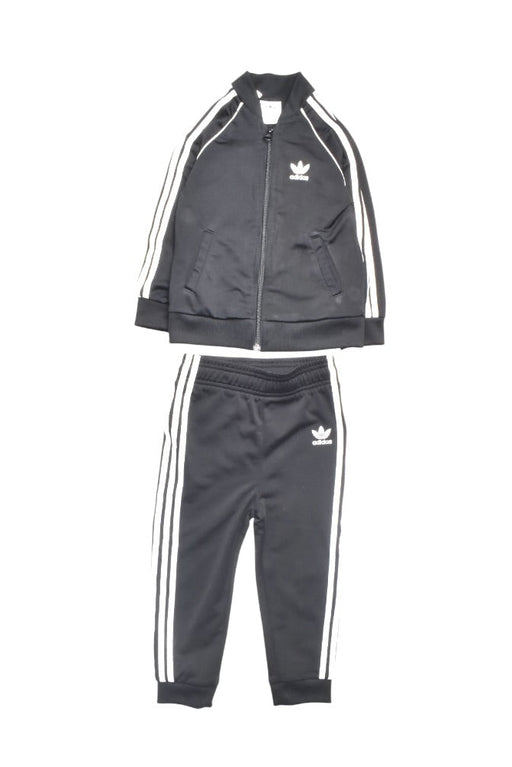 A Black Pants Sets from Adidas in size 2T for boy. (Front View)