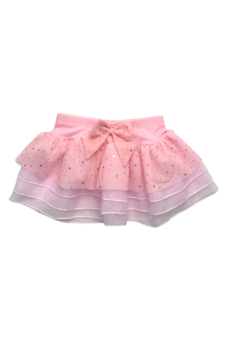 A Pink Tulle Skirts from Sonata Dancewear in size 4T for girl. (Back View)