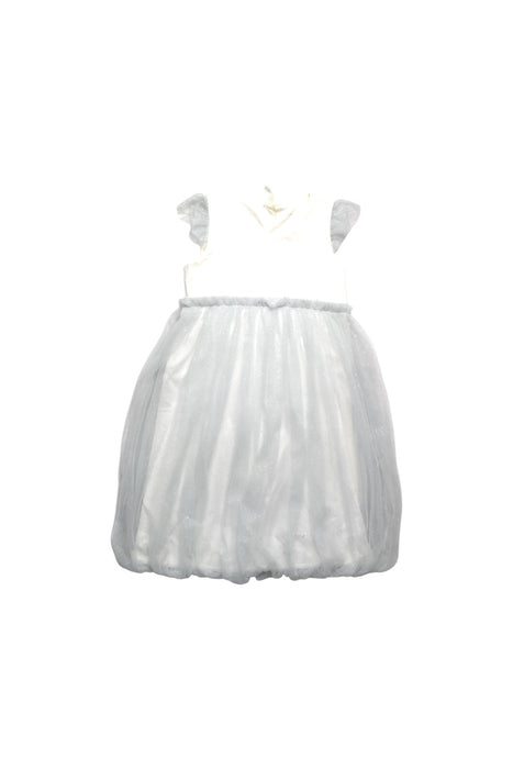 A White Sleeveless Dresses from Le Petit Society in size 8Y for girl. (Front View)