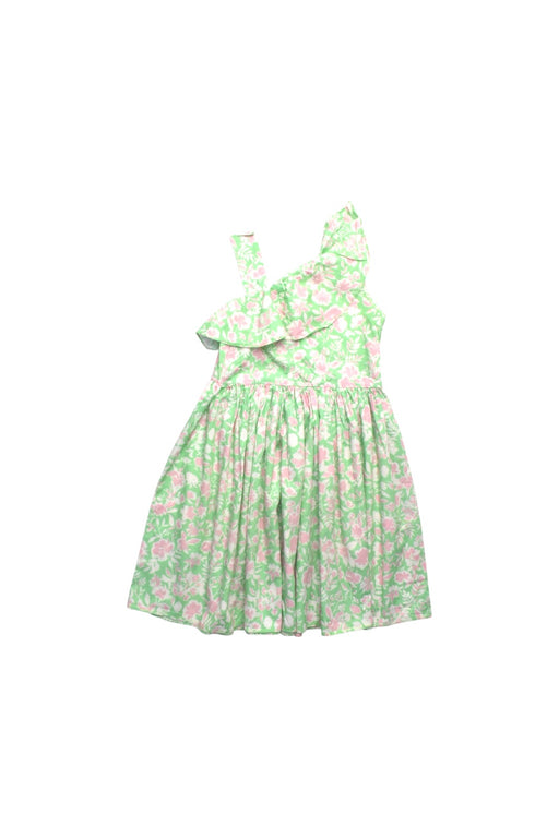 A Green Sleeveless Dresses from Sea Apple in size 8Y for girl. (Front View)