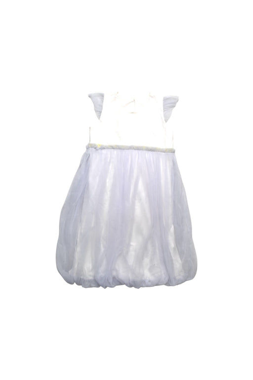 A White Sleeveless Dresses from Le Petit Society in size 8Y for girl. (Front View)
