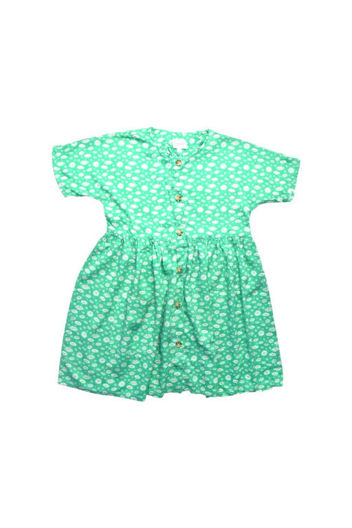 A Green Short Sleeve Dresses from Seed in size 9Y for girl. (Front View)