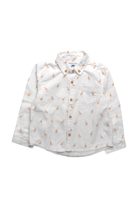 A White Long Sleeve Shirts from Gingersnaps in size 2T for boy. (Front View)