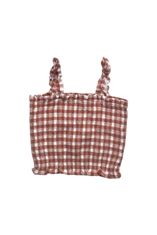 A Brown Sleeveless Tops from Seed in size 4T for girl. (Front View)