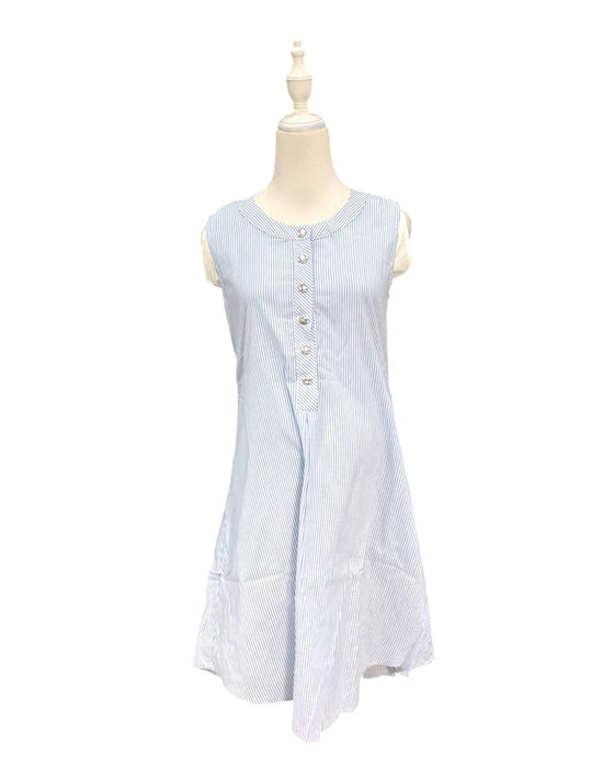 A Blue Sleeveless Dresses from Mothercot in size Maternity-S for maternity. (Front View)
